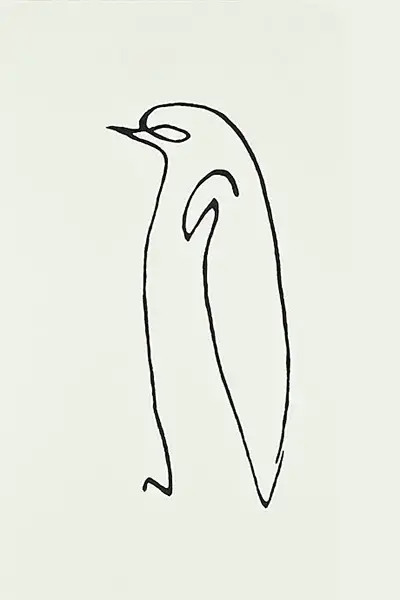 Pablo Picasso Dessin au trait (Flamant rose)